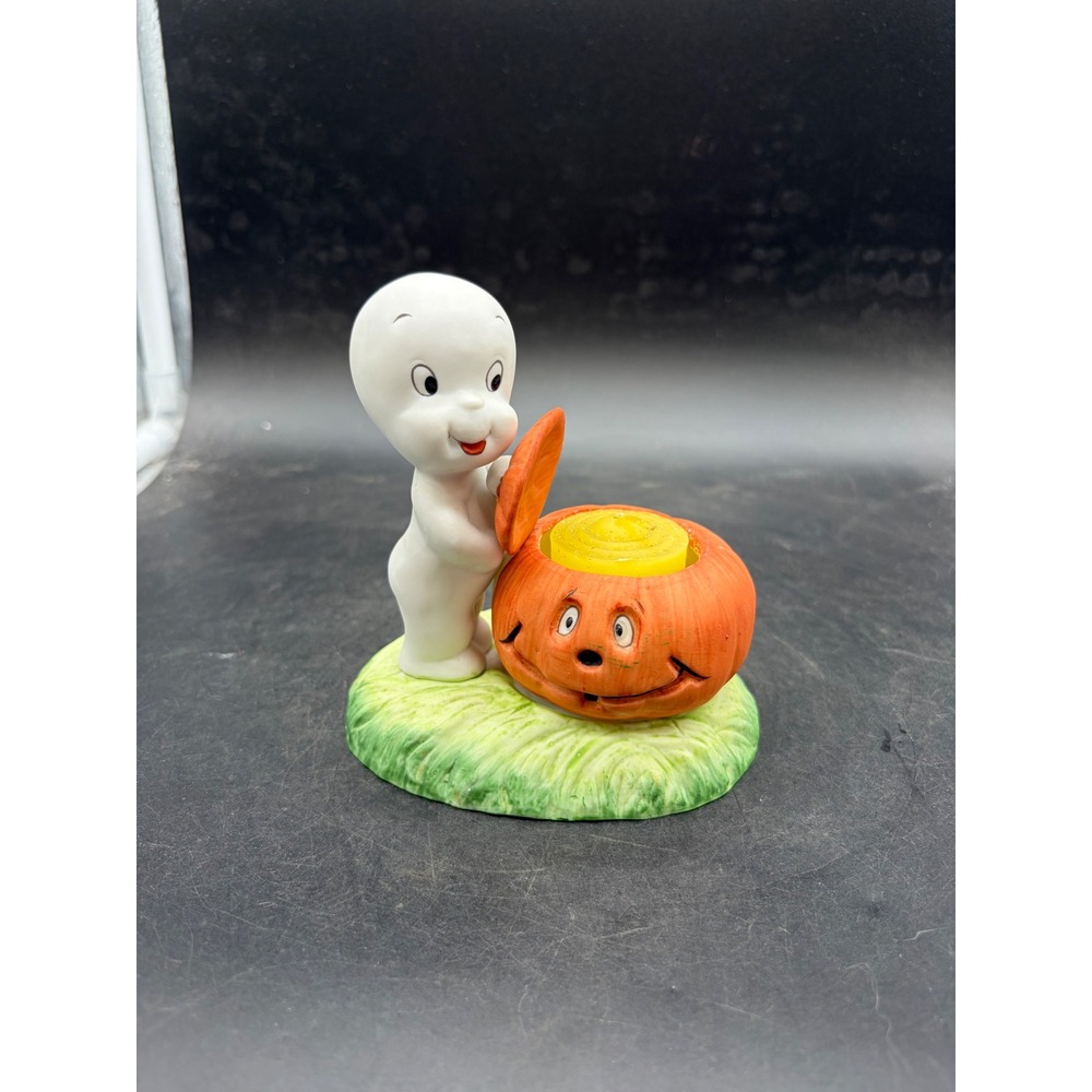 Vintage 1986 Casper the Friendly Ghost Pumpkin Votive Candle Holder Trends